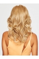 18'' Long Blonde Wavy Without Bangs Capless  Synthetic Women Wigs