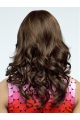 16" Long Brown  Wavy Monofilament Fabulous Synthetic Women Wigs