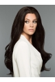 26'' Wavy Without Bangs 100% Hand-Tied Black Monofilaament Lace Front Human Hair Women Wigs