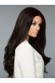 26'' Wavy Without Bangs 100% Hand-Tied Black Monofilaament Lace Front Human Hair Women Wigs