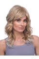 Wavy Ombre/2 Tone Layered Monofilament Medium Length Synthetic Women Wigs