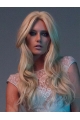 18"Blonde Wavy Fashionable Lace Front Synthetic Women Wigs