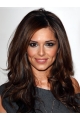 18'' Wavy Without Bangs Gorgeous Monofilament Lace Front Long Human Hair Cheryl Cole Wigs