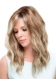 15'' Online Layered Wavy Blonde 100% Hand-Tied Monofilament Long Synthetic Women Wigs