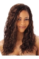 20'' Style Auburn Wavy Without Bangs Full Lace Long Human Hair Wigs