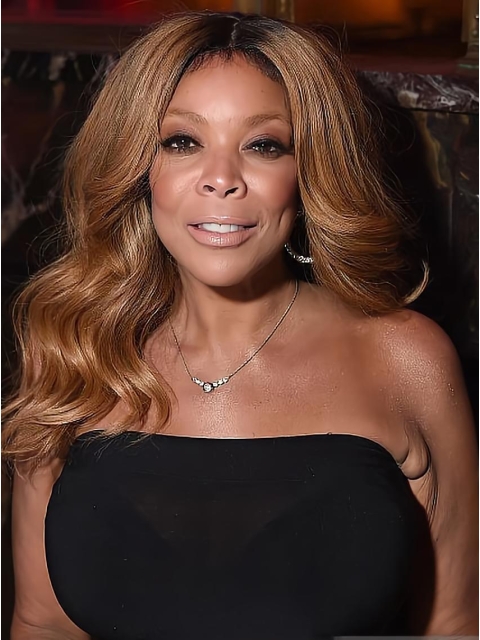 Wendy Williams 18" Wavy Without Bangs Lace Front Long Synthetic Women Wigs