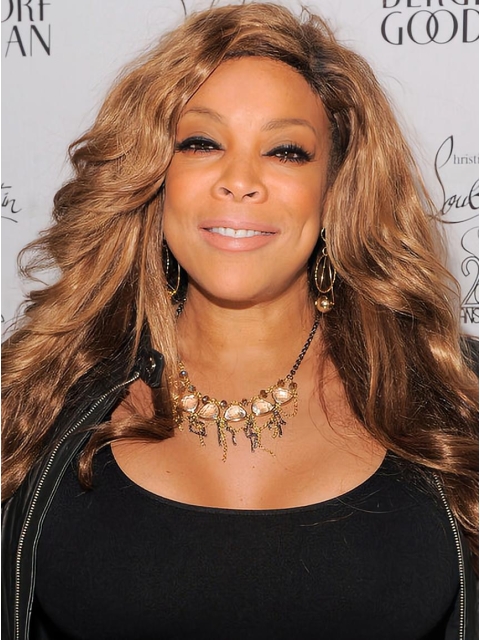 20'' Wavy Without Bangs Lace Front Long Synthetic Wendy Williams Women Wigs