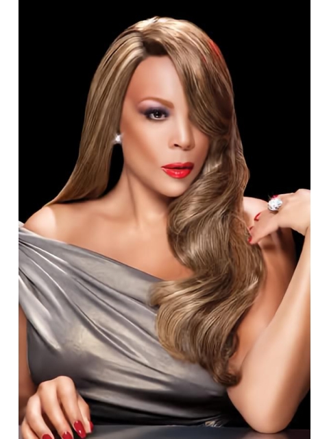 24 Inch Wavy Without Bangs Full Lace Long Synthetic Women Wendy Williams  Wigs