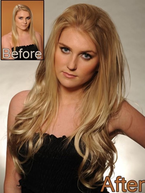 20'' Radiant Blonde Wavy Without Bangs Monofilament Lace Front Long Synthetic Women Wigs