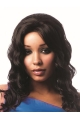 14'' Black Wavy Without Bangs Lace Front African American Human Human Hair Wig