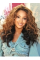 20'' Long Wavy Full Lace Human Hair Beyonce Knowles Romantic and Stylish Wig 