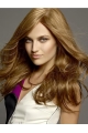 20'' Perfect Blonde Long Wavy With Bangs Monofilament Beautiful Human Hair Wigs