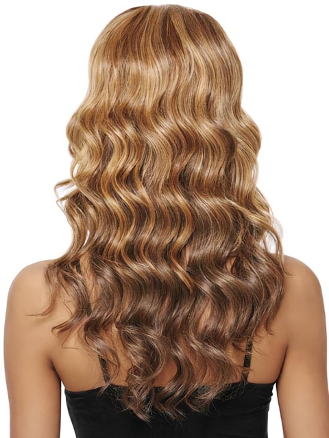 22'' Easy Blonde Wavy Without Bangs Capless Long Synthetic Women Wigs