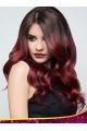 Fabulous 24 Inch long Wavy Style Lace Front 100% Remy Hair Ombre Wigs