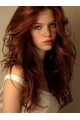 Popular Long Wavy Lace Front Copper Wigs 20 Inch