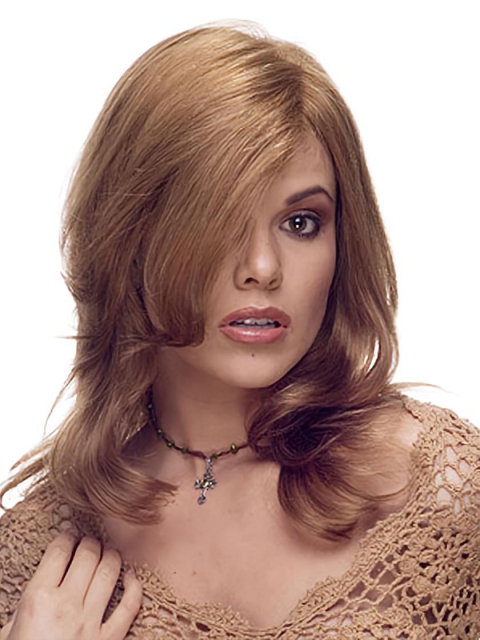 Lace Front Wavy Remy Human Hair Durable Long Wigs