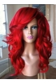 18 Inches Long Wavy Capless Synthetic Red Wigs