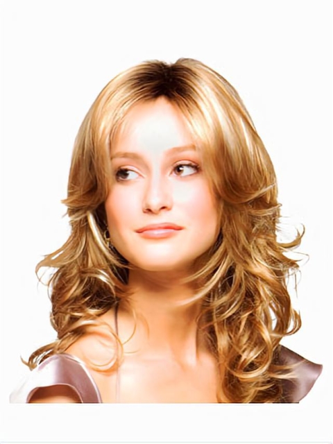 Blonde Wavy Synthetic Good Long Wigs