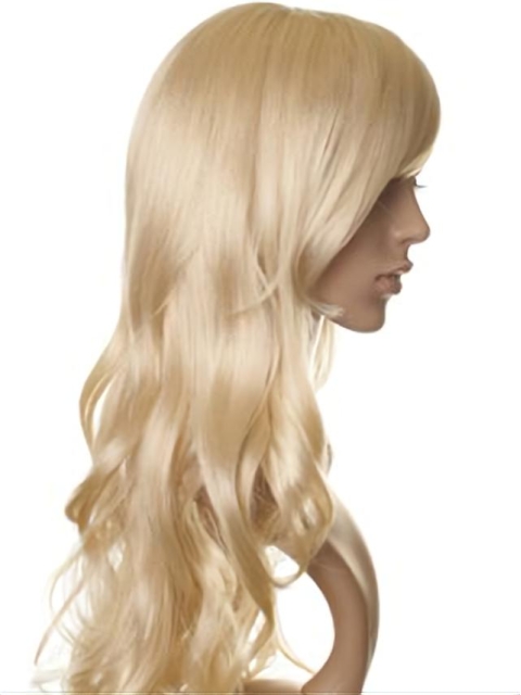 Faddish Blonde Wavy Long Synthetic Wigs