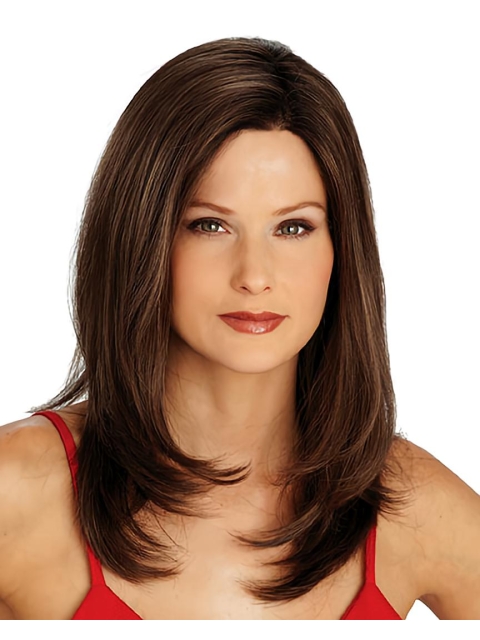 Brown Wavy Synthetic Hairstyles Long Wigs