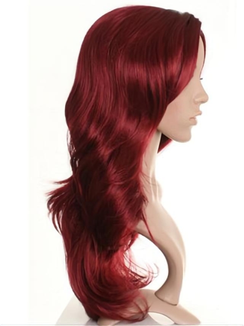 Convenient Red Wavy Long Celebrity Wigs