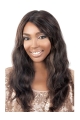 Soft Brown Wavy Long African American Wigs