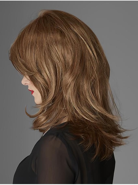 Amazing Long Wavy Brown Layered Beautiful Wigs