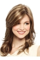 Sleek Brown Wavy Long Synthetic Wigs