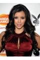 Kim Kardashian Hairstyle 100% Human Hair Long Wavy Black 22 Inches Full Lace Wig