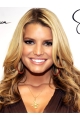 Jessica Simpson effortlessly appealing 100% human hair long wavy lace wig about 18 inches