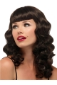 Brown Wavy Synthetic Braw Long Wigs