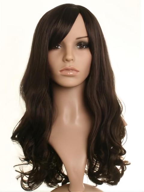 Stylish Brown Wavy Long Celebrity Wigs