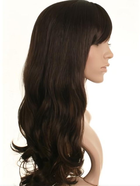 Stylish Brown Wavy Long Celebrity Wigs