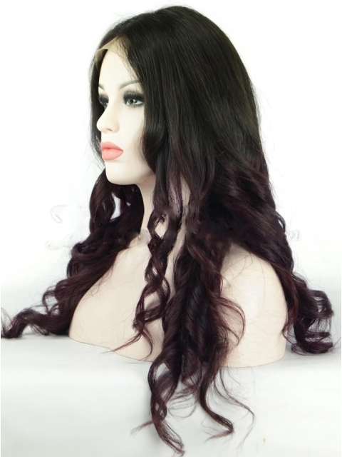 Wavy Full Lace Wigs Long Ombre Wigs 