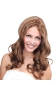 Brown Wavy Remy Human Hair Gorgeous Long Wigs