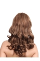 Brown Wavy Remy Human Hair Gorgeous Long Wigs