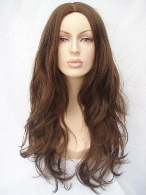 Traditiona Brown Wavy Long Celebrity Wigs