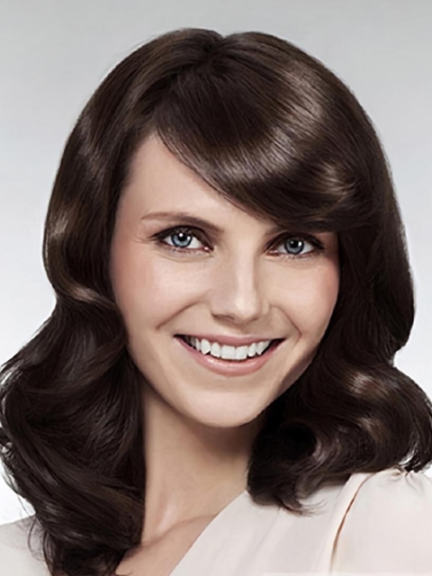 Mature Synthetic Lace Front Wavy Long Wigs