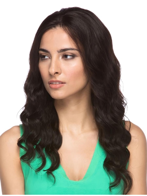 Affordable Brown Wavy Long Lace Front Wigs