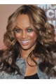 Tyra Banks Fabulous Long Wavy Lace Front Human Hair Wig 18 Inches with Loose Curls