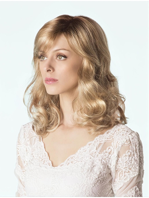 New Design Long Wavy Blonde With Bangs Fabulous Wigs