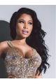 18" Wavy Black Without Bangs Nicki Minaj Wigs