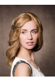 Monofilament 14" Wavy Synthetic Long Blonde Without Bangs Cancer Wig