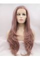 Long Pink Layered 26" Lace Front Wavy Synthetic Wigs