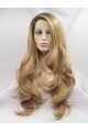 Long Blonde Layered 27" Lace Front Wavy Synthetic Wigs