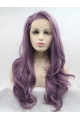 Long Purple Layered 26" Lace Front Wavy Synthetic Wigs