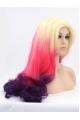 Long Ombre/2 Tone Without Bangs 30" Lace Front Wavy Synthetic Wigs