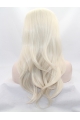 20" Wavy Blonde Layered Synthetic Lace Front Long Wigs