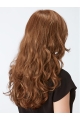 20" Curly Capless Brown Layered Long Wigs