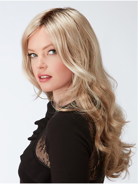 20" Curly Capless Blonde Layered Ladies Long Wigs